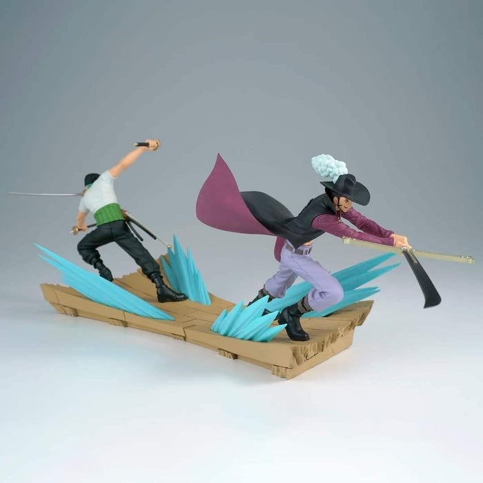 UNA PIEZA - FIGURA RORONOA ZORO Y DRÁCULE MIHAWK SENKOUZEKKEI