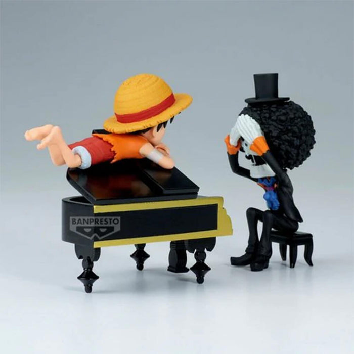 ONE PIECE - FIGURINES MONKEY D. LUFFY & BROOK WCF LOG STORIES