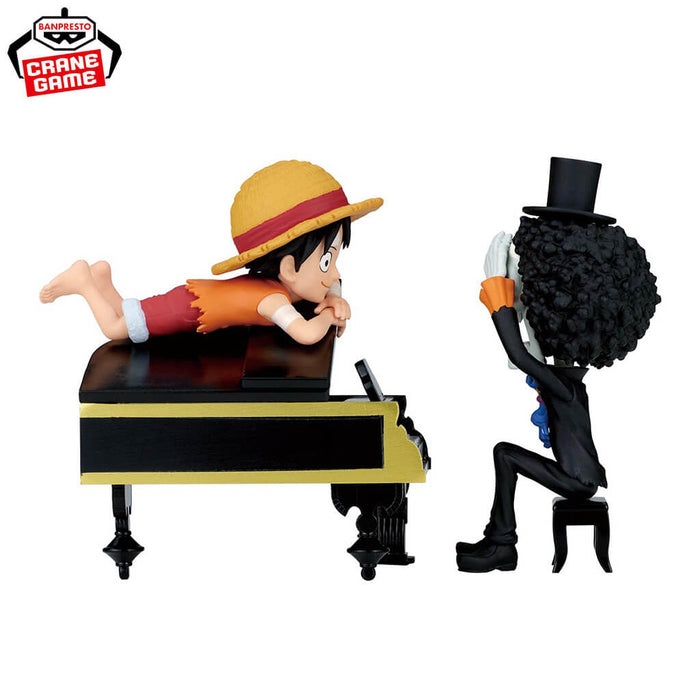 ONE PIECE - FIGURAS DE MONKEY D. LUFFY Y BROOK WCF LOG STORIES