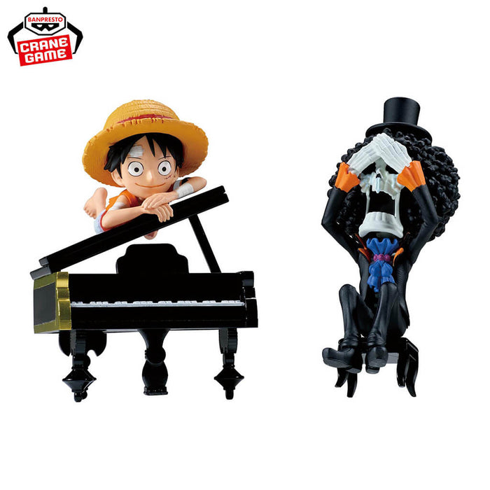 ONE PIECE - FIGURAS DE MONKEY D. LUFFY Y BROOK WCF LOG STORIES