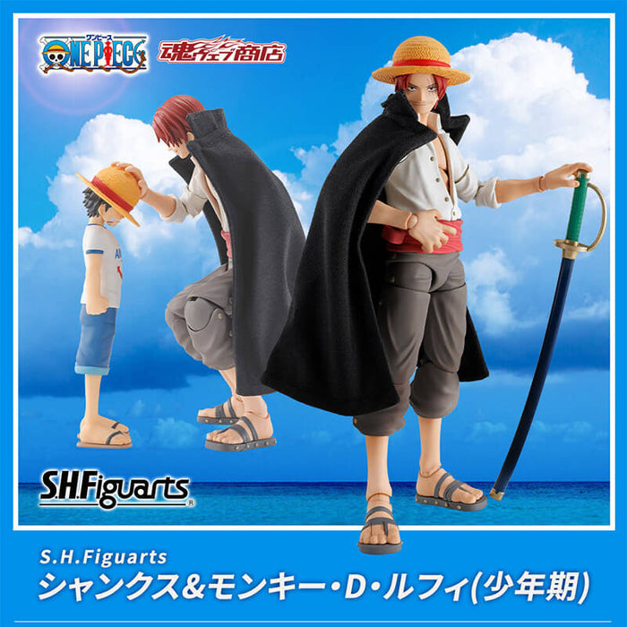 ONE PIECE - FIGURINES SHANKS & MONKEY D. LUFFY CHILDHOOD SH FIGUARTS