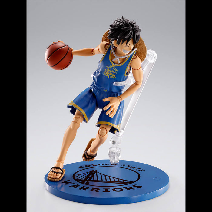 ONE PIECE - FIGURINE THE MONKEY D. LUFFY ONE PIECE x NBA GOLDEN STATE WARRIORS VER. SH FIGUARTS