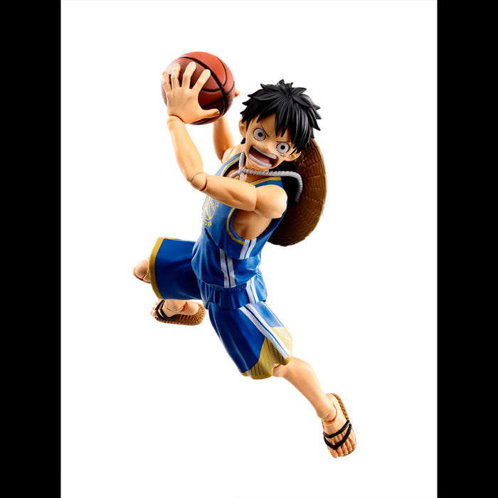 ONE PIECE - FIGURINE THE MONKEY D. LUFFY ONE PIECE x NBA GOLDEN STATE WARRIORS VER. SH FIGUARTS