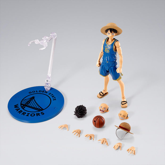ONE PIECE - FIGURINE THE MONKEY D. LUFFY ONE PIECE x NBA GOLDEN STATE WARRIORS VER. SH FIGUARTS