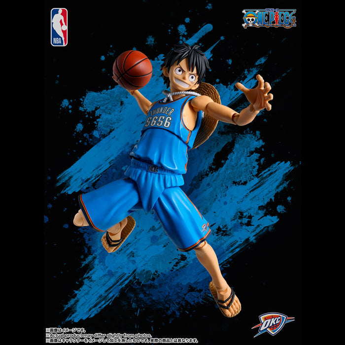 ONE PIECE - FIGURE THE MONKEY D. LUFFY ONE PIECE x NBA OKLAHOMA CITY THUNDER VER. SH FIGUARTS