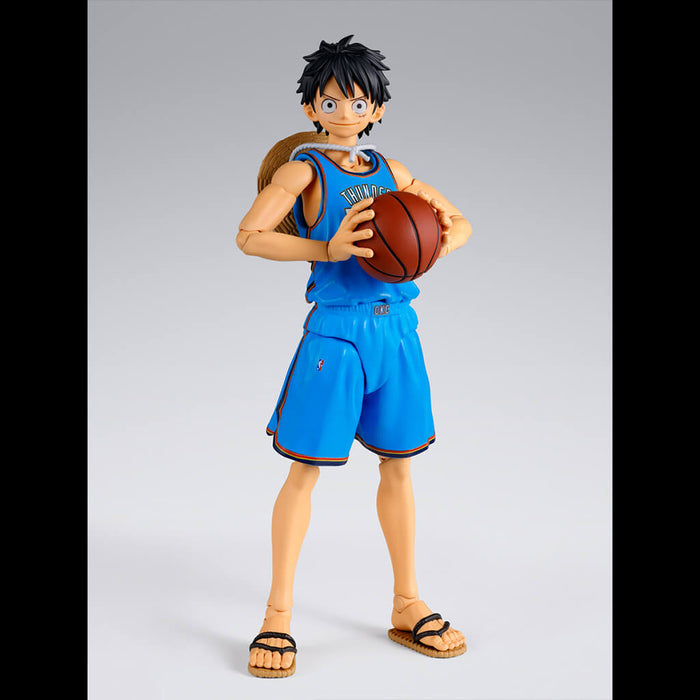ONE PIECE - FIGURE THE MONKEY D. LUFFY ONE PIECE x NBA OKLAHOMA CITY THUNDER VER. SH FIGUARTS