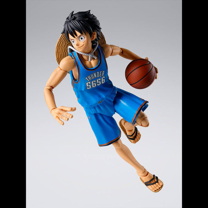 ONE PIECE - FIGURE THE MONKEY D. LUFFY ONE PIECE x NBA OKLAHOMA CITY THUNDER VER. SH FIGUARTS