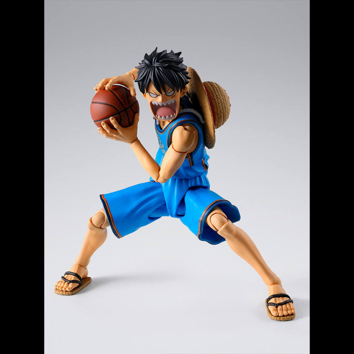 ONE PIECE - FIGURE THE MONKEY D. LUFFY ONE PIECE x NBA OKLAHOMA CITY THUNDER VER. SH FIGUARTS