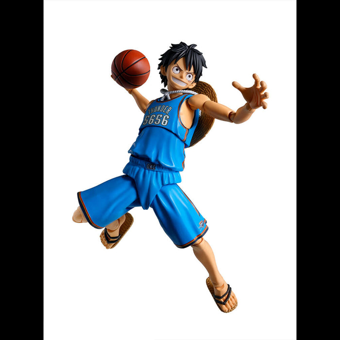 ONE PIECE - FIGURE THE MONKEY D. LUFFY ONE PIECE x NBA OKLAHOMA CITY THUNDER VER. SH FIGUARTS