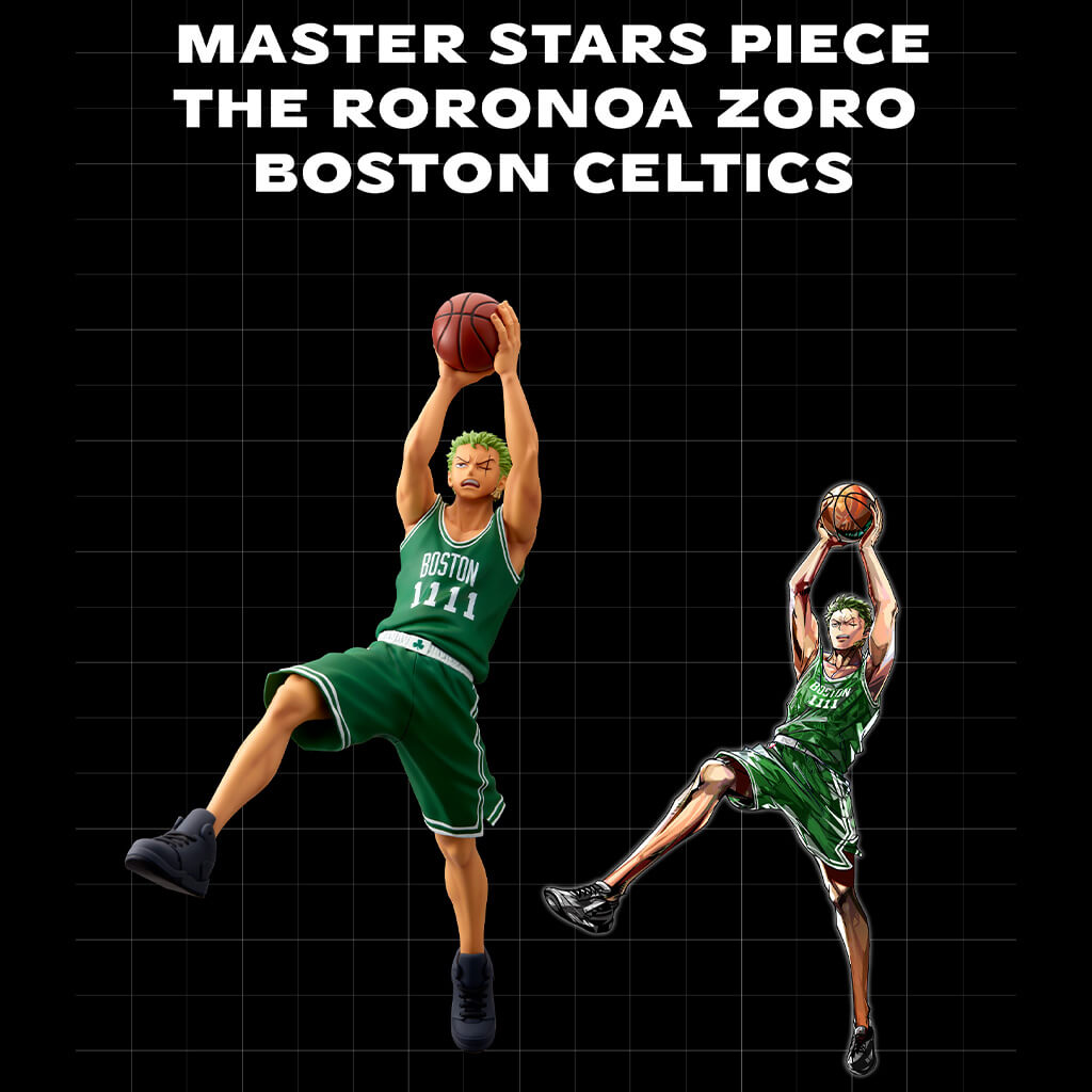 ONE PIECE - FIGURA THE RORONOA ZORO BOSTON CELTICS ONE PIECE x NBA MASTER STARS PIECE