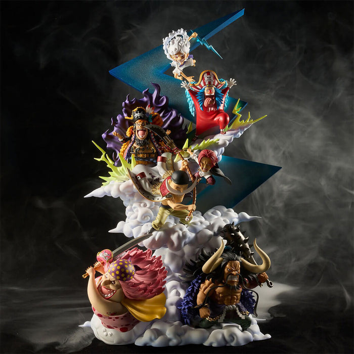 ONE PIECE - FIGURAS DE LOS CUATRO EMPERADORES, NUEVAS Y ANTIGUAS, DE WCF PREMIUM