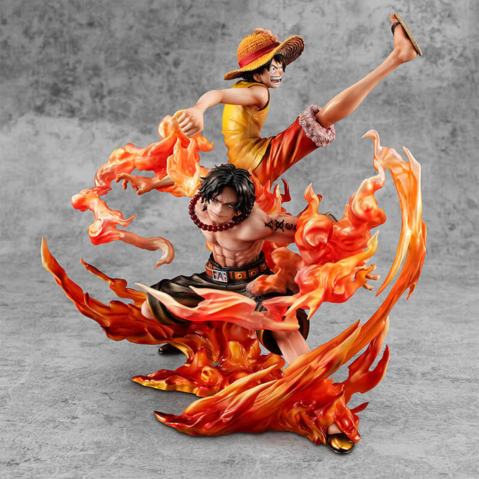 ONE PIECE - FIGURINE LUFFY & ACE BROTHERLY BONDS PORTRAIT OF PIRATES NEO-MAXIMUM 20th ANNIVERSARY VER.