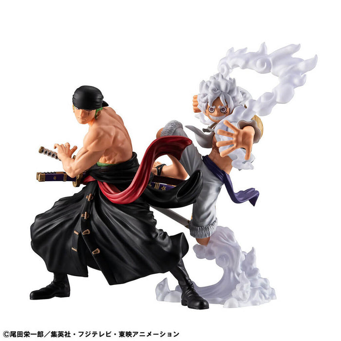 One Piece - Figurines Monkey D. Luffy Gear 5 & Roronoa Zoro Set WALLSTAR
