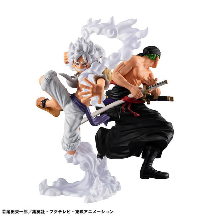 One Piece - Figurines Monkey D. Luffy Gear 5 & Roronoa Zoro Set WALLSTAR