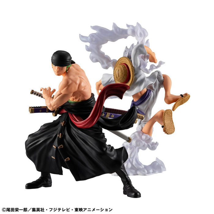 One Piece - Figurines Monkey D. Luffy Gear 5 & Roronoa Zoro Set WALLSTAR