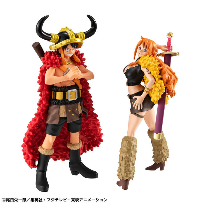 One Piece - Figurines Monkey D. Luffy & Nami (Elbaf Arc) Set WALLSTAR