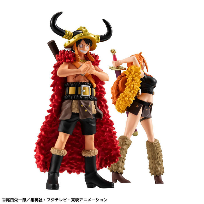 One Piece - Figurines Monkey D. Luffy & Nami (Elbaf Arc) Set WALLSTAR
