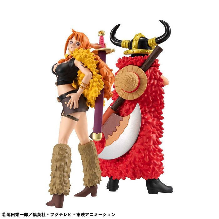 One Piece - Figurines Monkey D. Luffy & Nami (Elbaf Arc) Set WALLSTAR