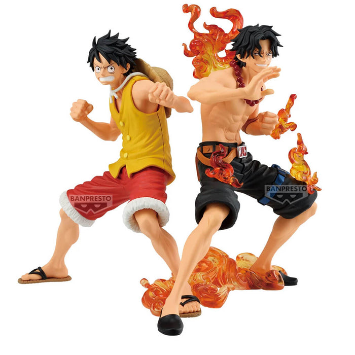 One Piece - Figures Monkey D. Luffy & Portgas D. Ace (Marineford Ver.) Maximatic Plus