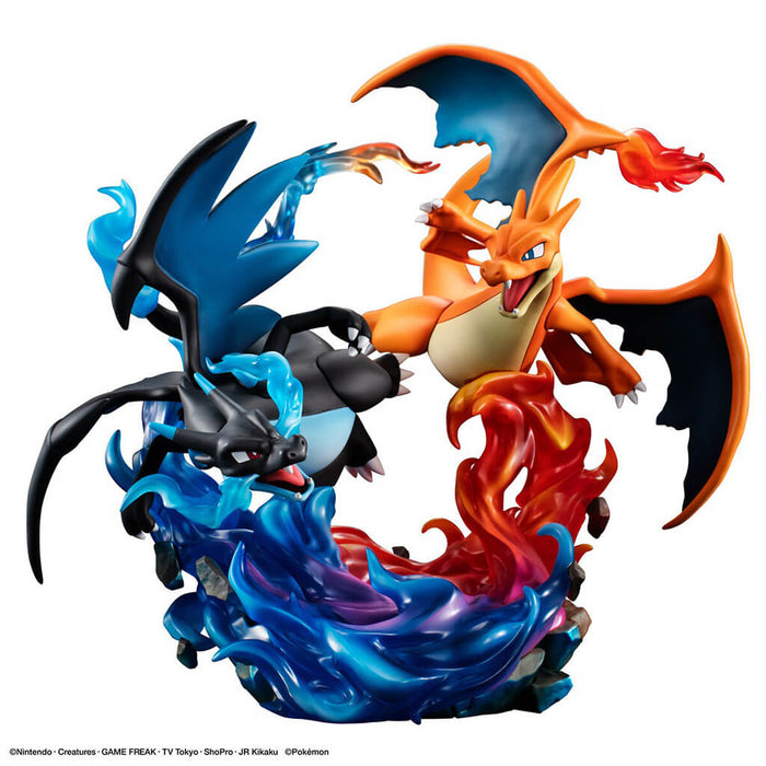 POKÉMON - FIGURAS DE MEGA CHARIZARD X Y MEGA CHARIZARD Y DE LA SERIE PALKIA GEMEX