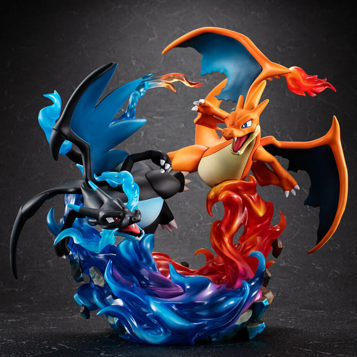 POKÉMON - FIGURAS DE MEGA CHARIZARD X Y MEGA CHARIZARD Y DE LA SERIE PALKIA GEMEX