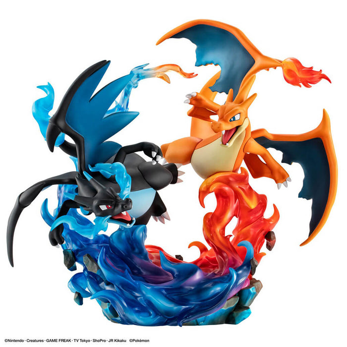 POKÉMON - FIGURAS DE MEGA CHARIZARD X Y MEGA CHARIZARD Y DE LA SERIE PALKIA GEMEX