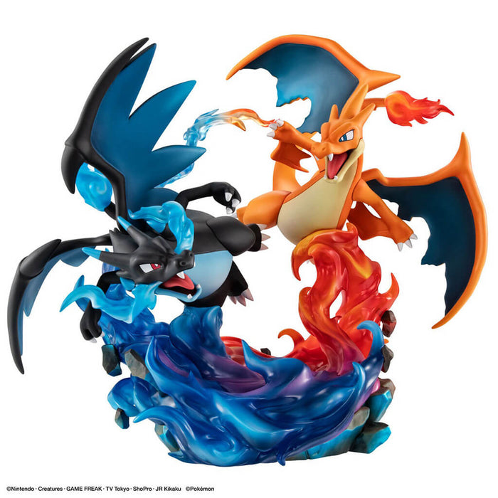 POKÉMON - FIGURAS DE MEGA CHARIZARD X Y MEGA CHARIZARD Y DE LA SERIE PALKIA GEMEX