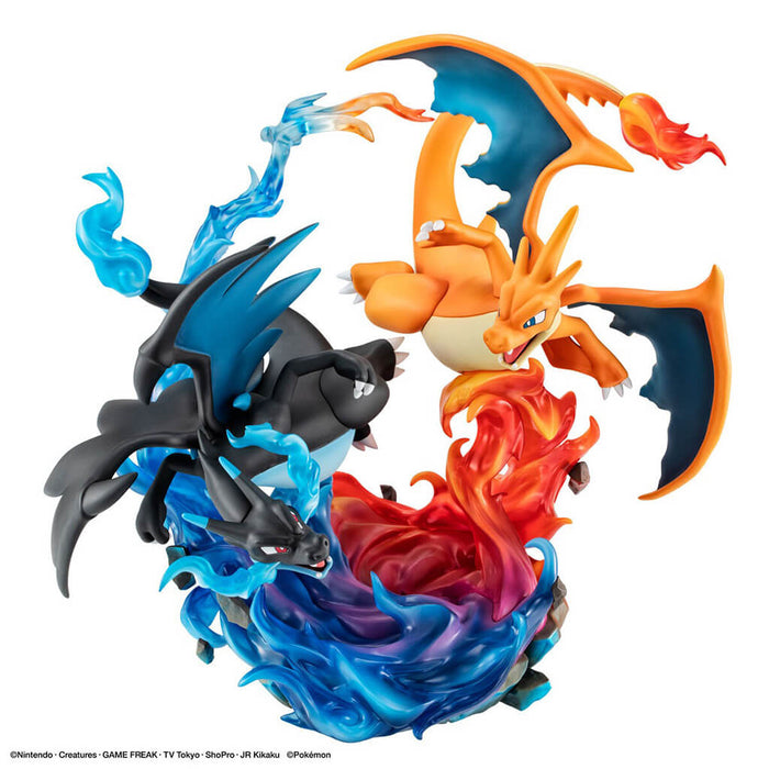 POKÉMON - FIGURAS DE MEGA CHARIZARD X Y MEGA CHARIZARD Y DE LA SERIE PALKIA GEMEX