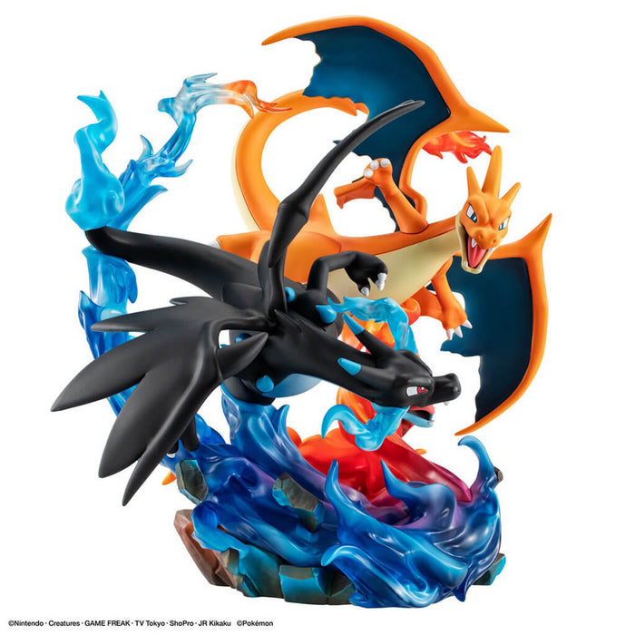 POKÉMON - FIGURAS DE MEGA CHARIZARD X Y MEGA CHARIZARD Y DE LA SERIE PALKIA GEMEX
